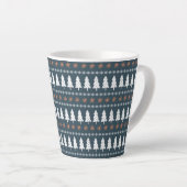 Tasse Latte Motif moderne scandinave de Noël d'hiver (Angle droit)