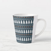 Tasse Latte Motif moderne scandinave de Noël d'hiver (Droite)