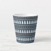 Tasse Latte Motif moderne scandinave de Noël d'hiver (Devant)