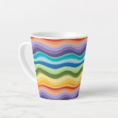 Tasse Latte Motif Ondulations Multicolores 2 (Angle gauche)