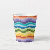 Tasse Latte Motif Ondulations Multicolores 2 (Devant)