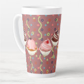 Tasse Latte Motif Pastelitos chocolat (Angle gauche)