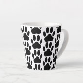 Tasse Latte Motif Pawprint de chien (Angle droit)