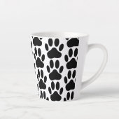 Tasse Latte Motif Pawprint de chien (Droite)