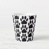 Tasse Latte Motif Pawprint de chien (Devant)