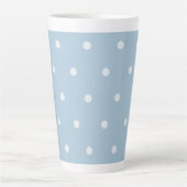 Tasse Latte Motif Polka bleu douillet, impression pointillée b (Devant)