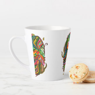 Tasse Latte Motif Portail Abstrait d'origine
