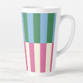 Tasse Latte Motif rayé vertical coloré (Droite)