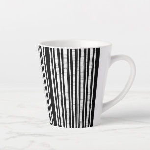 Tasse Latte Motif rayures verticales modernes
