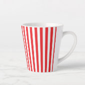 Tasse Latte Motif rayures verticales rouges et blanches classi (Droite)