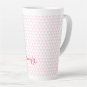 Tasse Latte Motif rose moderne Élégant élégant Monogramme élég (Angle droit)