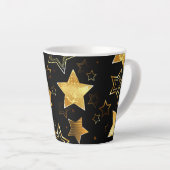 Tasse Latte Motif sans couture avec étoiles d'or (Angle droit)