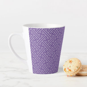 Tasse Latte Motif Sayagata, Japonais, Violet et Rose