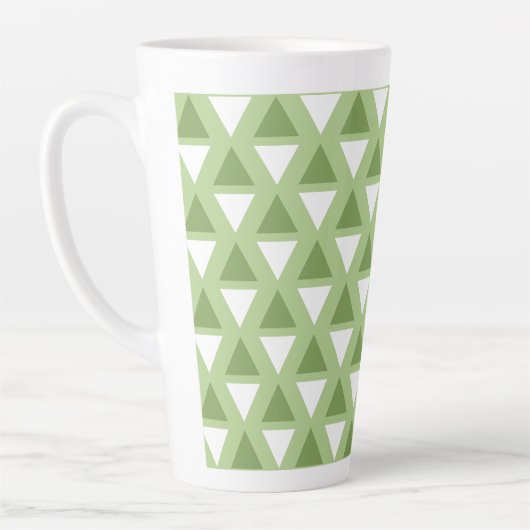 Tasse Latte Motif simple vert pastel (Gauche)