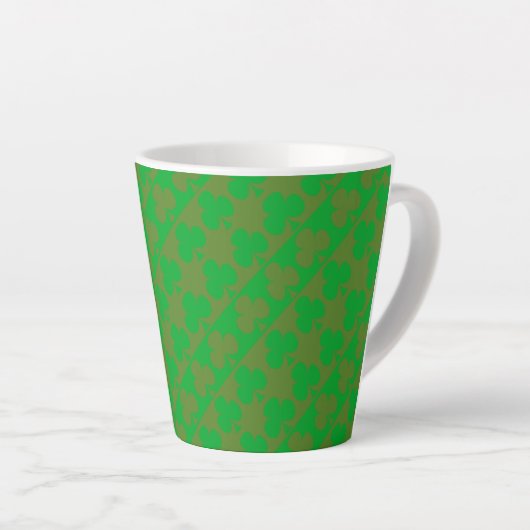 Tasse Latte Motif Trèfle (Angle droit)