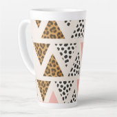 Tasse Latte Motif Triangle Léopard Chic & Triangle Rose (Angle gauche)