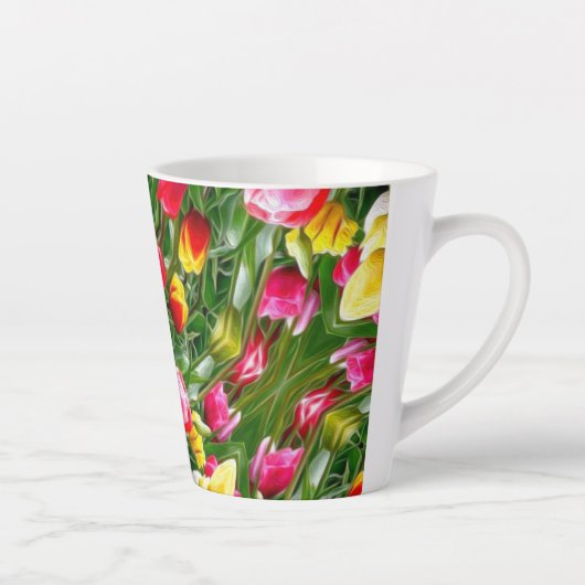 Tasse Latte Motif tulipe mignon (Droite)