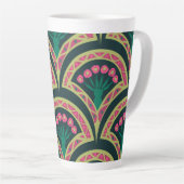 Tasse Latte motif vert en forme de coque (Angle droit)