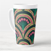 Tasse Latte motif vert en forme de coque (Angle gauche)