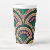 Tasse Latte motif vert en forme de coque (Devant)