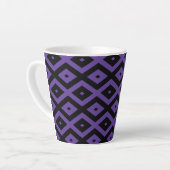 Tasse Latte Motif violet et diamant noir (Angle gauche)