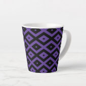 Tasse Latte Motif violet et diamant noir (Angle droit)