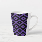 Tasse Latte Motif violet et diamant noir (Droite)