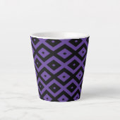 Tasse Latte Motif violet et diamant noir (Devant)