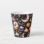 Tasse Latte Motif Whimsical Halloween Night Sky (Devant)