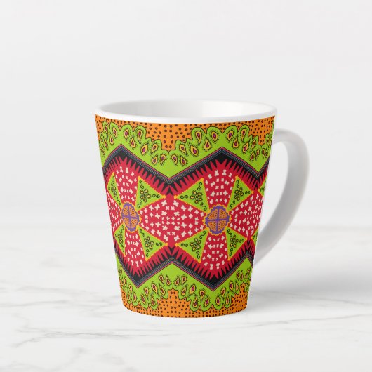 Tasse Latte motif zigzag (Angle droit)