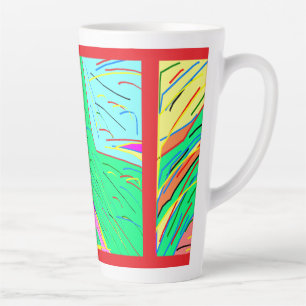 Tasse Latte Motifs chunky d'art classique près des pastels