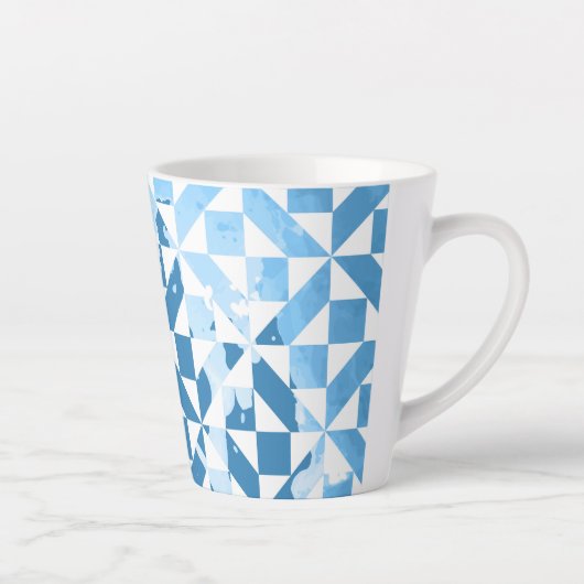 Tasse Latte Motifs d'aquarelle (Droite)
