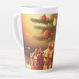 Tasse Latte Motiv, mit Geschenken unterm Weihnachtsbaum 37016