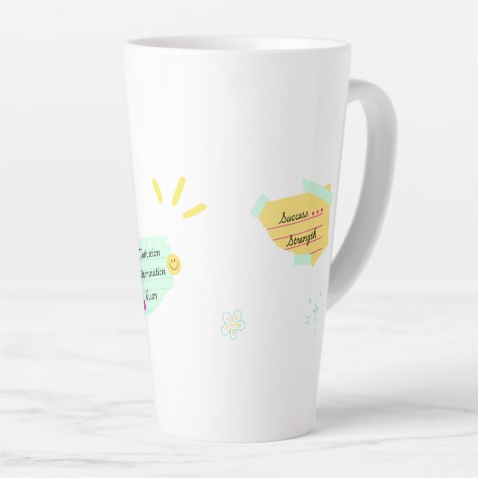 Tasse Latte Motivation and positive vibes (Angle droit)