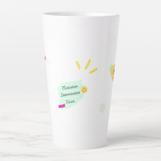 Tasse Latte Motivation and positive vibes (Devant)