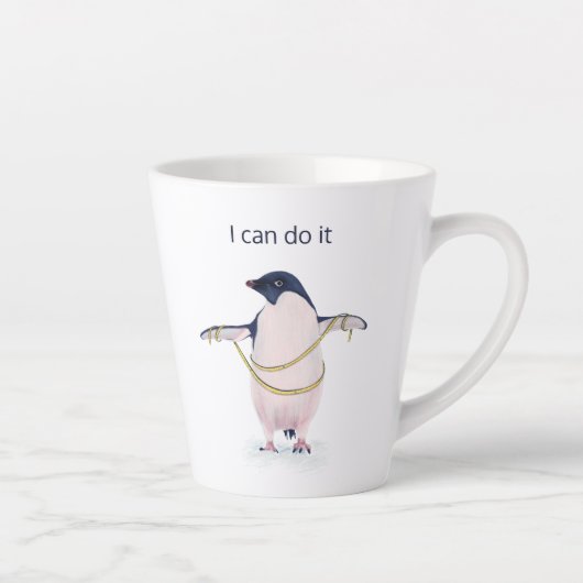 Tasse Latte Motivation de la diète de perte de poids du pingou (Droite)