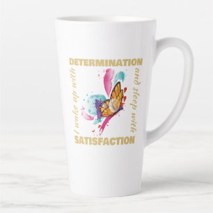 Tasse Latte Motivation du papillon à l'aquarelle