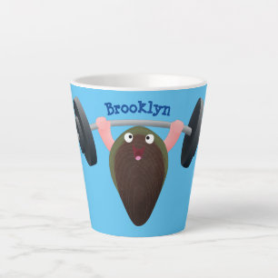 Tasse Latte Moule amusante travaillant sur l'illustration de d