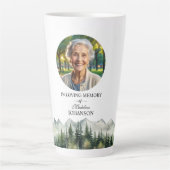 Tasse Latte Mountains and Trees Celebration Of Life Keepsake (Devant)