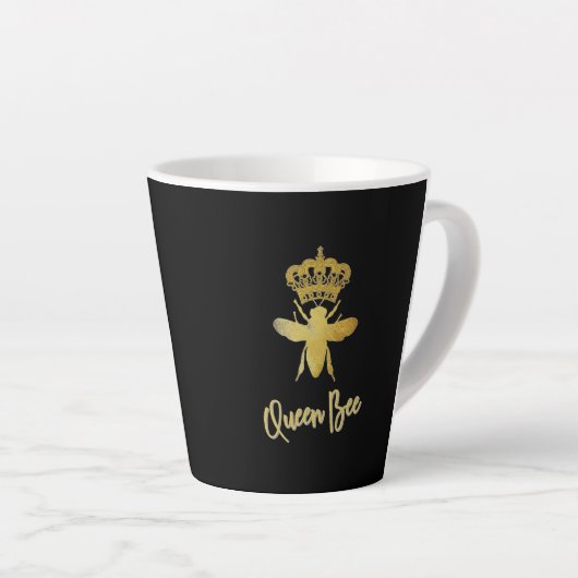 Tasse Latte Mouton noir en latte d'or QUEEN BEE (Angle droit)