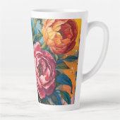 Tasse Latte "Mug en latte florale vibrant - Coupe de café pour (Droite)