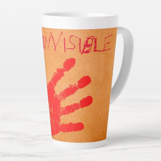 Tasse Latte #Mug en latte invisible (Angle droit)
