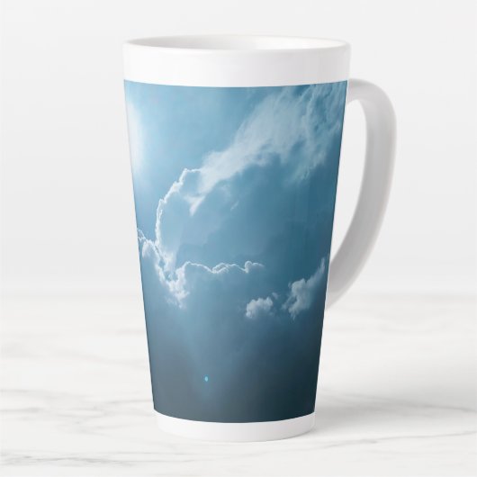Tasse Latte Mugs-Lumière Dramatique À Travers Les Nuages (Angle droit)