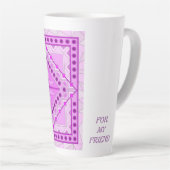 TASSE LATTE MUGUE D'ART DÉCORATIF VIOLET (Angle droit)