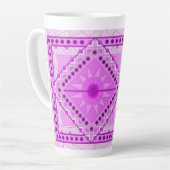 TASSE LATTE MUGUE D'ART DÉCORATIF VIOLET (Angle gauche)