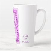 TASSE LATTE MUGUE D'ART DÉCORATIF VIOLET (Droite)