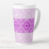TASSE LATTE MUGUE D'ART DÉCORATIF VIOLET (Angle droit)