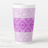 TASSE LATTE MUGUE D'ART DÉCORATIF VIOLET (Devant)