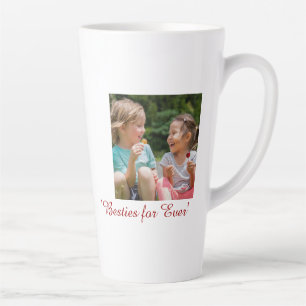 Tasse Latte Mugue Photo avec Nom de Meilleure Amie Personnalis