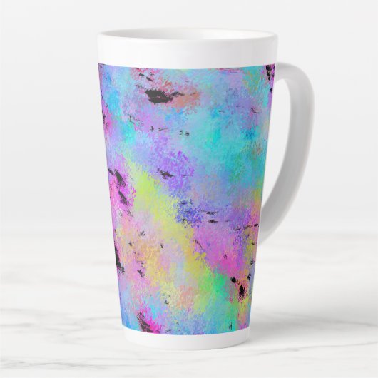 Tasse Latte Multicolor Abstrait (Angle droit)
